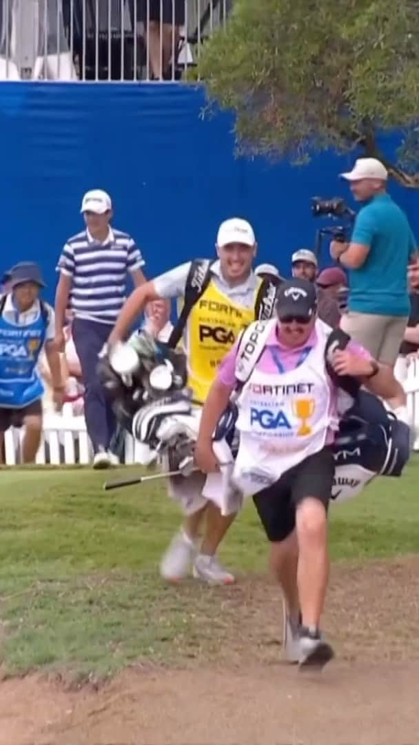 チョン・インジのインスタグラム：「Add the Australian PGA Championship caddie race to the golf bucket list. 🔥😂  📺: #AusPGA Final Round at 8 PM ET on Golf Channel」