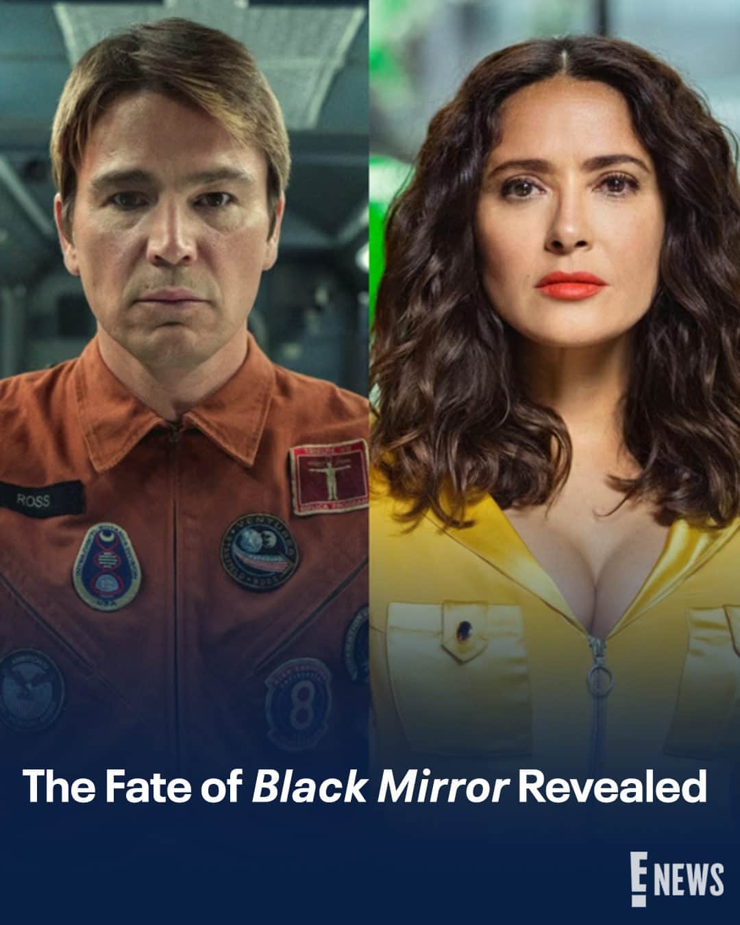 E! Onlineのインスタグラム：「Only months after #BlackMirror season six debuted, the possibility of another season has been decided. Find out its fate, plus when more of your favorite shows are coming back in 2024 at the link in bio. (📷: Netflix)」