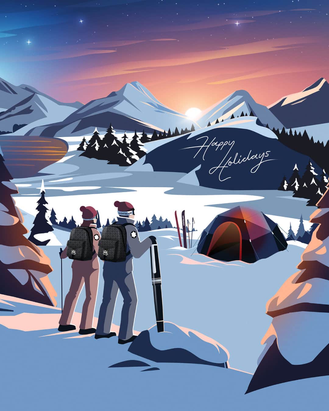 モンブランのインスタグラム：「Give your loved ones the gift of timeless style by selecting a present from Montblanc’s Happy Holidays gift guides, featuring finely crafted leather goods, elegant watches, and iconic writing instruments.  #HeartWritten #InspireWriting #GiftMontblanc」
