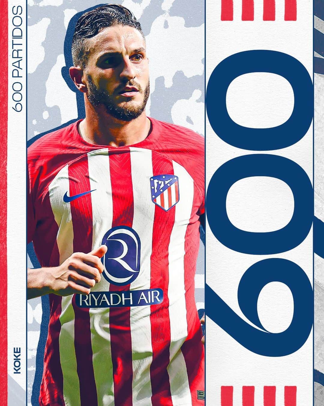 アトレティコ・マドリードのインスタグラム：「✨ 𝑳𝒆𝒚𝒆𝒏𝒅𝒂 𝒂𝒃𝒔𝒐𝒍𝒖𝒕𝒂 ✨  Koke, 600 partidos en rojiblanco ❤️🤍」