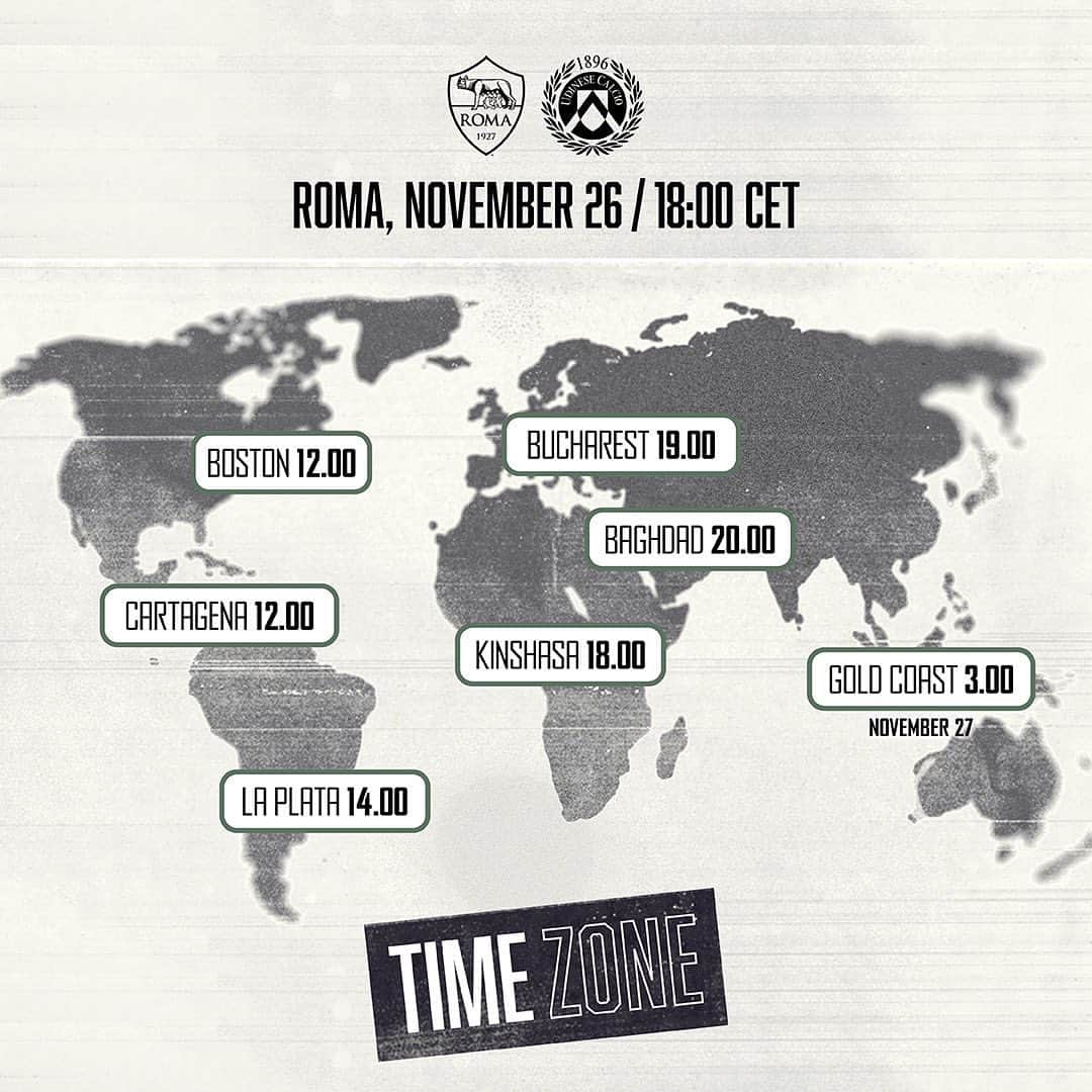 ウディネーゼ・カルチョさんのインスタグラム写真 - (ウディネーゼ・カルチョInstagram)「🔜 #RomaUdinese   ⚪️⚫️ #ForzaUdinese #AlèUdin #WePlayForU」11月26日 5時34分 - udinesecalcio