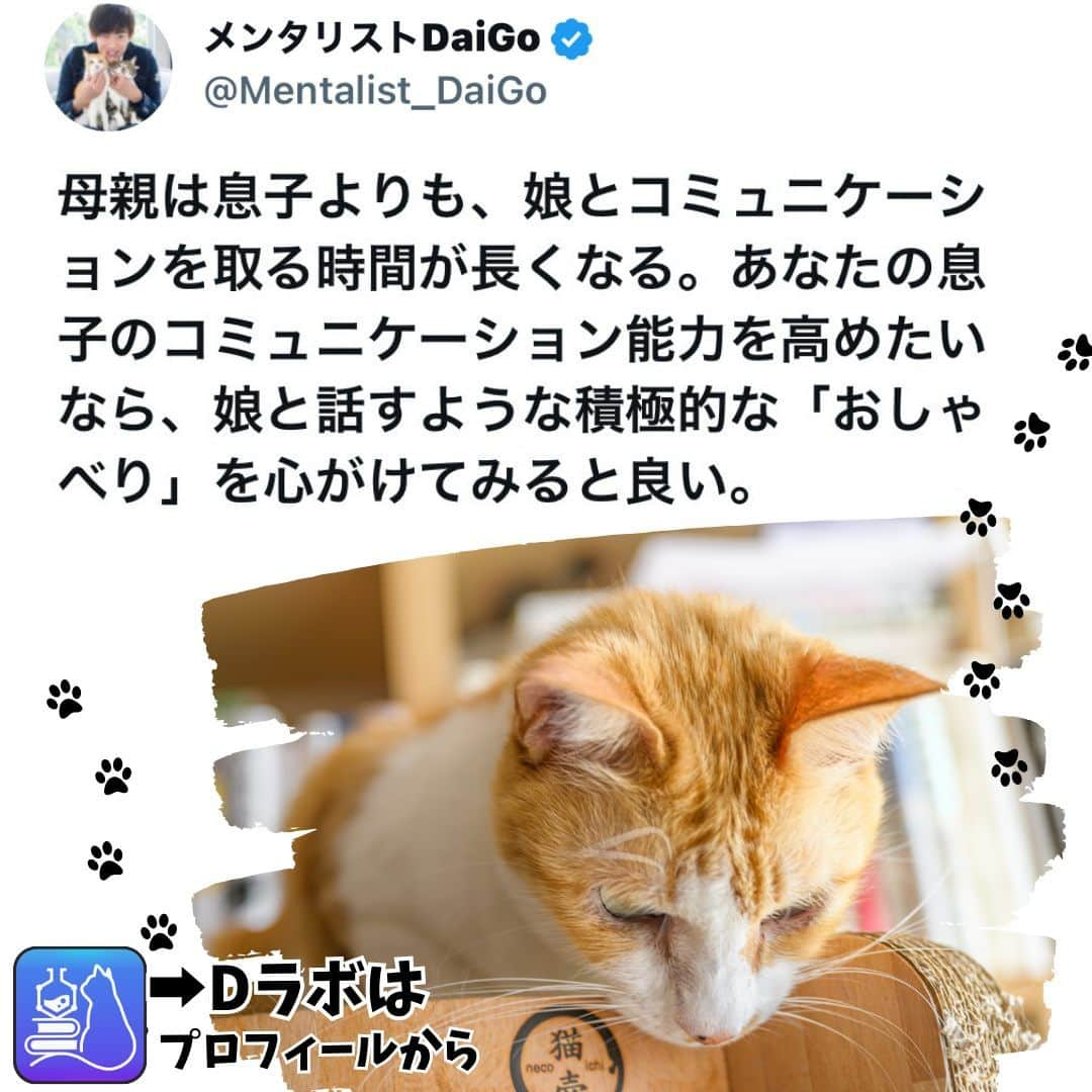 メンタリストDaiGoのインスタグラム：「🐈本日の名言📚 プロフィールからDラボもみてね  #心理学 #メンタリスト #dラボ  #dラボはプロフィールから」