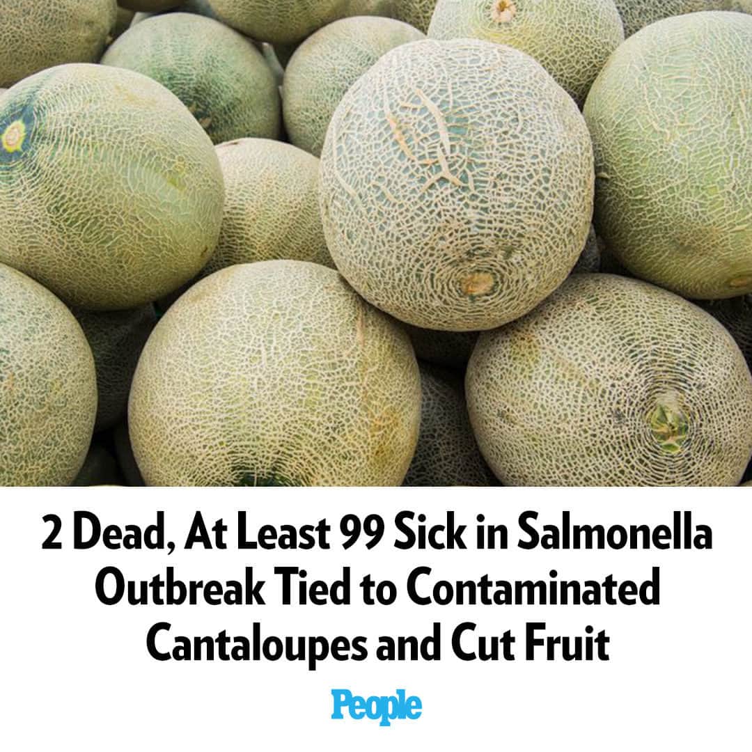 People Magazineのインスタグラム：「Two people have died and at least 99 have become ill in a salmonella outbreak involving cantaloupes and cut fruit, according to the U.S. Centers for Disease Control and Prevention.  Tap our bio link for more. | 📷: Getty」