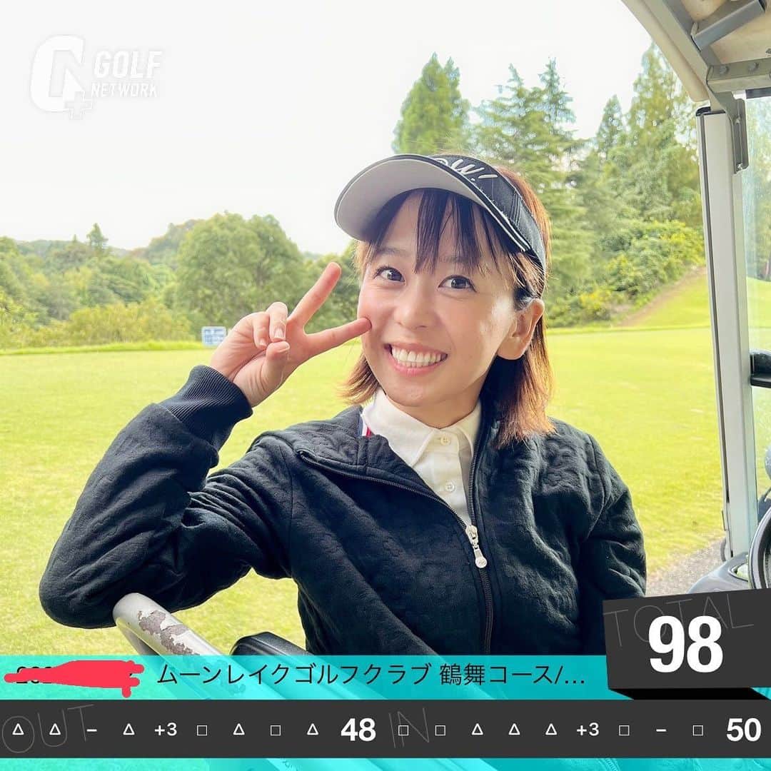 菊池良子さんのインスタグラム写真 - (菊池良子Instagram)「2回目の100ギリ達成🎉✨ ・ ・ ムーンレイクは簡単なゴルフ場というイメージがみんなの投稿からありましたが、鶴舞コースは割と距離もあって簡単ではない🙋‍♀️ ・ ・ 見通しがよく広々としているので気持ちよくラウンドする事が出来ました☺️✨✨ ・ ・ ナイターゴルフも挑戦してみたいな🥰💡 ・ ・ 『いちはらゴルフ場巡り33』の一つにもなっているのでスタンプもゲット出来て、ベスト更新も出来てルンルンな1日でした🫶 ・ ・ ゴルフ楽しい🧡💛💛 ・ ・ #ゴルフ　#ゴルフ女子　#ゴルフ女子アナ　#ベスト更新　#100切り達成 #ゴルフ大好き　#全部記号が目標　#いちはらゴルフ場巡り33 #golf #golflife #golfgirls #golstagram #instagolf #announcer」11月26日 9時11分 - kikuryo627happy