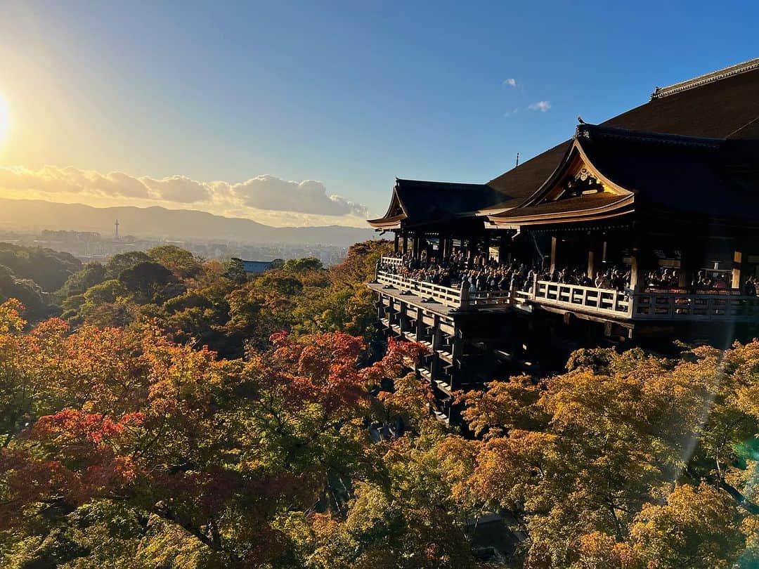 高松いくのインスタグラム：「🙏⛩️  先週、日帰りで京都へ行って参りました🍁  仕事の時間は2時間  これは...ただ新幹線のチケット🎫を購入するだけでは なんだかもったいないチャンス🤔  さて、どうやって行こうか？どう楽しもうか😏✨  良いのを見つけたーーーーーーー‼️大満喫🙌  色々な行き方、楽しみ方がありますよね😆  #ずらし旅 🧐 #京都  #kyoto #travelgram  #好きなことで生きていく 力を付ける #旅するヨガインストラクター  #旅するように暮らす  #旅を仕事に #人生は旅だ  #日本 #日本旅行 #japantravel #travelphotography  #清水寺 #清水寺紅葉」