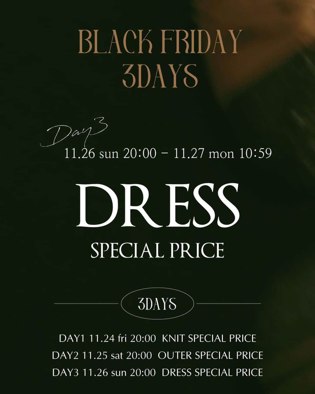 CASA FLINEのインスタグラム：「DRESS SPECIAL PRICE!! 11/26(日)20:00 - 11/27(月)10:59   カーサフラインの公式オンラインストアにて一晩限定でドレス・その他アイテムが限定プライスに！  このお得な機会にぜひご利用くださいませ。  ————————————————————————— #casafline #sustainable #ethical」