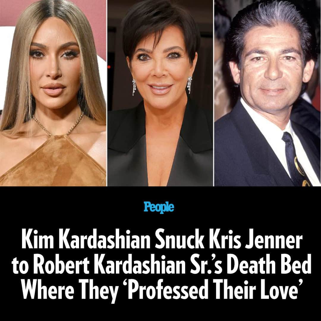 People Magazineのインスタグラム：「Kris Jenner had to go to extreme lengths to say her final goodbyes to ex-husband Robert Kardashian Sr.  On The Kardashians Robert Sr.'s cousin Cici Bussey said Kris had to rely on daughter Kim Kardashian to say goodbye to her late ex-husband when Robert Sr. was on his death bed.  "Kim snuck her in," Cici revealed. "They said their goodbyes, I think they professed their love and she said, 'You're the love of my life,' and he said the same thing. And he died."  Tap the link in bio for the full story. 📷: Getty Images」