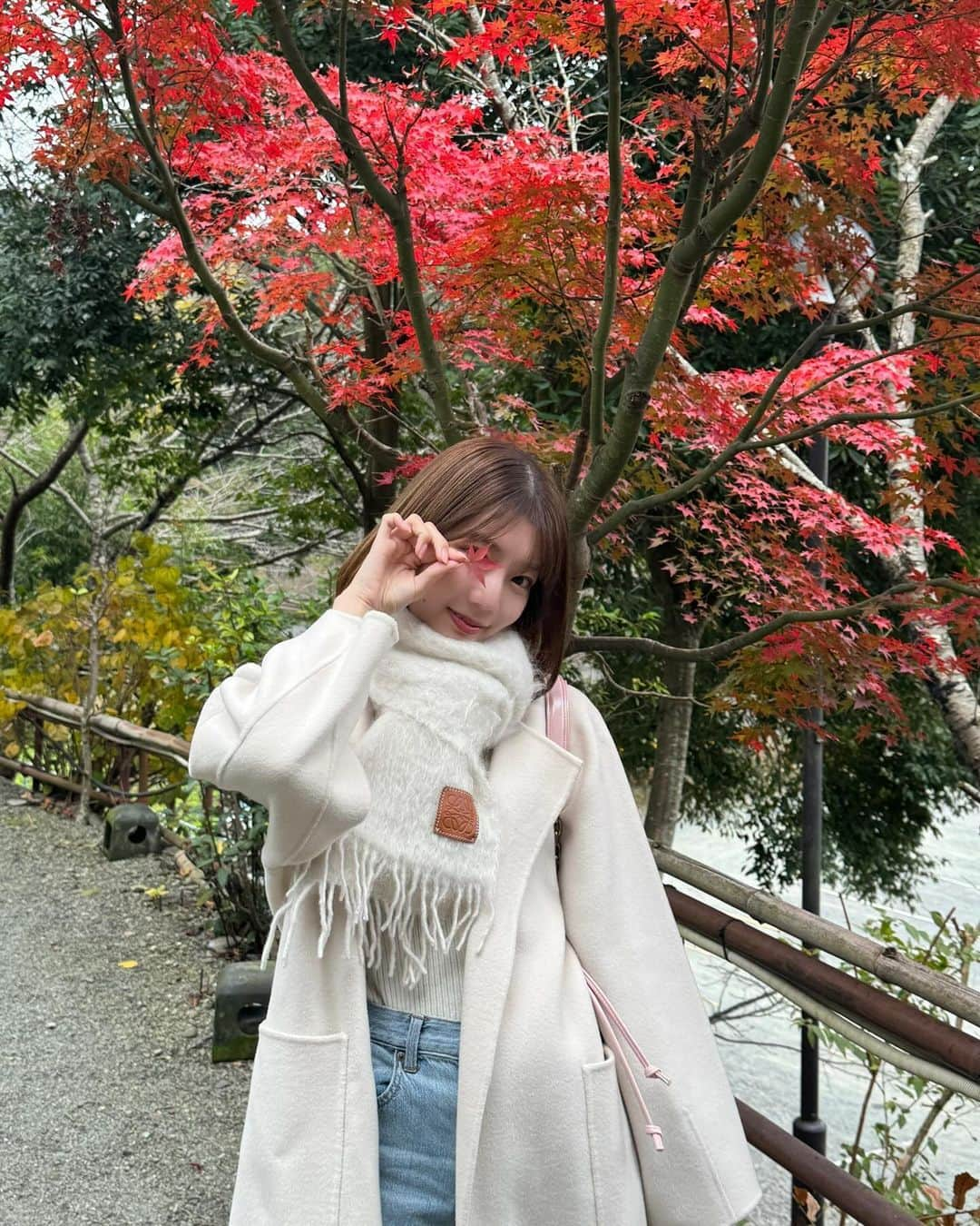 高本彩花のインスタグラム：「しばいぬ可愛すぎた🐶🍁  #しばいぬ #高本彩花 #ayacherigram」