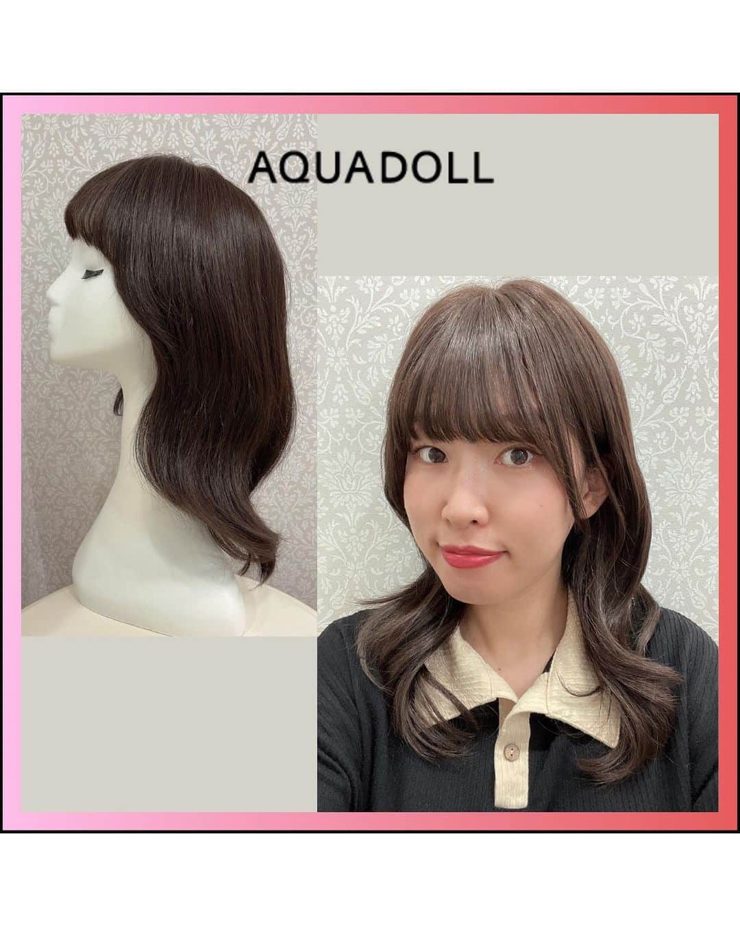 AQUADOLL アクアドールウィッグのインスタグラム：「こんにちは！アクアドール梅田サロン東野です😊 . 本日は梅田サロンオリジナルスタイルのご紹介をさせていただきます💇🏻‍♀️✨💖 . 🫧くびれカールスタイル🫧 ⚪︎pwm00C ⚪︎カラー:CBRM ⚪︎サイズ:M ⚪︎85,800円（税込） . . くびれカールのロングヘアスタイルです✨ 首元がキュッとくびれていて毛先が内巻きになっていて、指でつまんで動きを出しても可愛いです💕  . 是非梅田サロンにお気軽にご来店くださいませ🙇‍♀️ . . . #AQUADOLL#アクアドール#アクアドールヴィーナス#アクアドールウィッグ#医療用ウィッグ#ウィッグ#wig#カツラ#ウィッグ生活#抗がん剤#抗がん剤治療#副作用#乳がん#がん#がん患者#脱毛症#円形脱毛#円形脱毛症#自己免疫疾患#多発性脱毛症#薄毛#抜毛症#帽子#自然なウィッグ#髪型#ウィッグ自然#ロング#ロングスタイル#人毛ミックス#巻き髪」