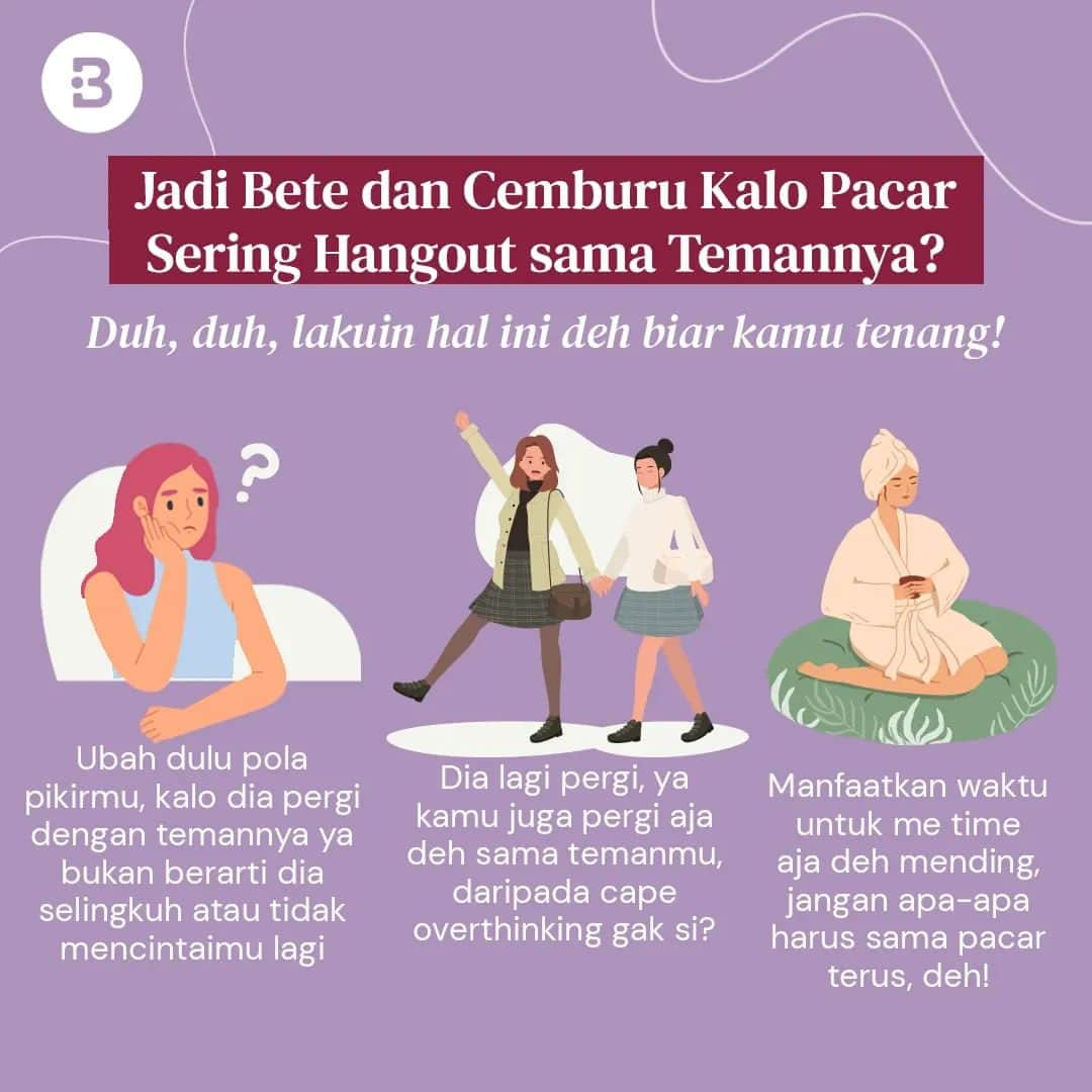 Beauty | Health | Fashionのインスタグラム：「Siapa hayo yang suka cemburuan dan ujung-ujungnya malah jadi ribut-ribut manja sama di doi karena ditinggal hangout?🤣🫣😝 —-- Jangan lupa untuk follow @Beautynesia.id  untuk berita menarik seputar wanita dan lainnya!  Follow juga instagram : @beautynesianews 💄 @mommyasia.id 🤰🏼👶🏻 —---- #love #percintaan #asmara #pacar #kekasih #teman #hangout #cemburu #curiga #bete #badmood #beautynesiaid」