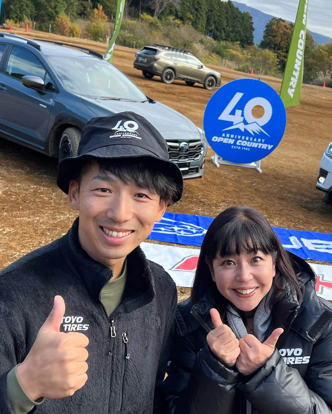 竹岡圭のインスタグラム：「ベストカー✖️SUBARU✖️TOYO TIRESコラボイベントOPEN COUNTRY体感試走会にお越しいただいた皆さま😆ありがとうございましたー❣️  オフロードはやっぱり楽しい💓ワクワクいっぱい💖  皆さまがTOYO TIRESの安心感と、スバル車の安定感と、ベストカーの面白さを感じていただいて、楽しかった〜‼️と思っていただけてるといいなー💓  BAJA1000から一昨日帰ってきたという能戸知徳選手も、時差ボケの中デモランしてくださってました😊 なんとBAJA1000では51時間寝ずに走ってたんだそうな😅  #トーヨータイヤ #TOYOTIRES #オープンカントリー #OPENCOUNTRY  #ベストカー #SUBARU #能戸知徳　#竹岡圭 #JAOS #BAJA1000 #オプカン #オプカン女子」