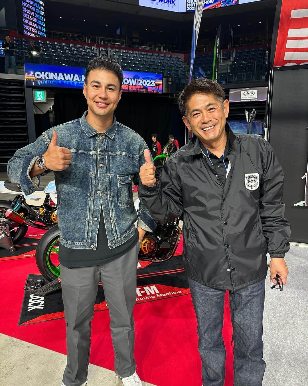 織戸学のインスタグラム：「@yujigordon   以前仕事が一緒になった ユージ君  かなりの 車好き バイク好き  今度遊びましょう。  #bulldog   #maxorido  @130ryokohama  @ridox559_maxorido」