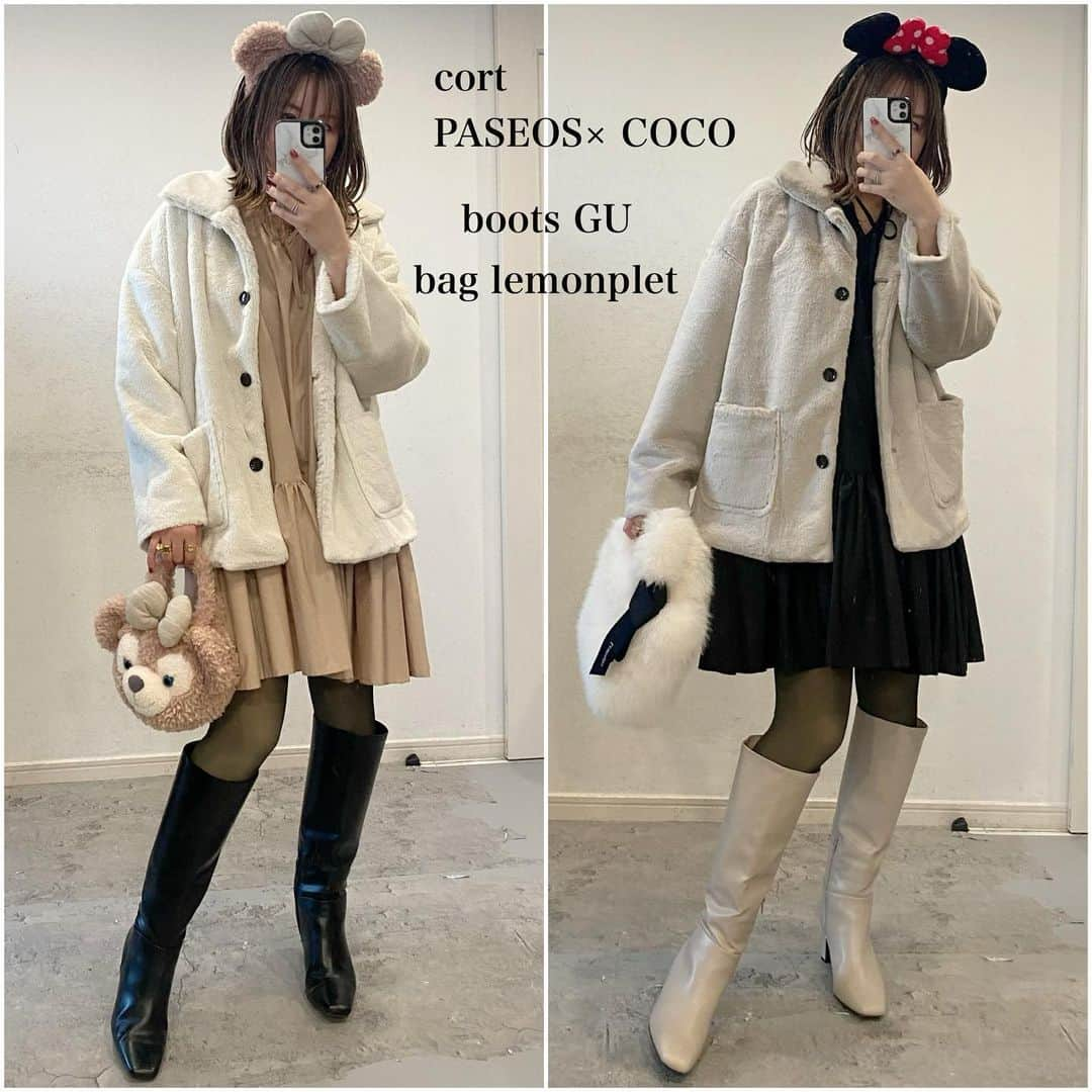 ❁coco❁さんのインスタグラム写真 - (❁coco❁Instagram)「美容好きアラフォー▶︎▶︎ @rococo39 \大人女子におすすめディズニーコーデ/  リクエストもらった冬のディズニーコーデ⛄️ 勝手なイメージですが、 ランドはミニーちゃん シーはダッフィちゃん のコーデをよくするので それをベースにコーデ考えてみました！  ボリュームワンピ　@clair.maison  他のコーデ　@paseos_official × COCOコラボ （限定価格は本日までです、お早めに！）  これからはますます寒くなるから アウターはダウンコートとか もこもこ系になるかな？と思うけど 中身はこんな感じで冬ディズニーを 楽しみたいなあと妄想してます☺️❤️  みなさんは、ランド派？シー派？私は。。。 回答はコメントに書きます🤫✨  細かいことはブログにまとめまーす‼️  ———————————————— 投稿者は…  COCO🐰234k follower ストーリーズで美容レポや購入品紹介 ファッション質問コーナーが好評！！  📣COCO 嫁部👰‍♀️メンバー募集 @rococo39  topページ→サブスクから✨ 毎月やりますプレゼント企画🎁  📍コメントとDMが一番嬉しいです✨ 保存は後から見直すのに便利だよ🙋🏼‍♀️  🔔通知設定も忘れずにおねがします♡ -———————————————  #ディズニーコーデ 　#ディズニシーコーデ　　#ディズニーリンクコーデ　　#アラフォーコーデ  #アラサーコーデ　#40代コーデ　#30代コーデ　 #プチプラコーデ　#ママコーデ 　　#GUコーデ 　#ジーユーコーデ　　#パシオスコーデ　#uniqloコーデ　#ユニクロコーデ　#冬コーデ」11月26日 17時14分 - rococo39