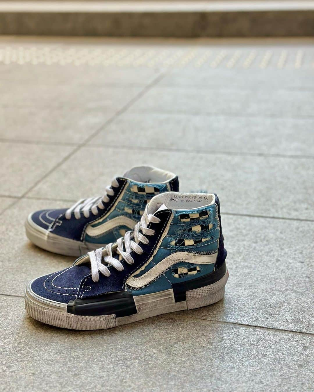 6(ROKU) OFFICIALのインスタグラム：「-  @vansjapan SK8-HI RECONSTRUCT Stressed Check ¥14,850- tax in  #roku #vans」