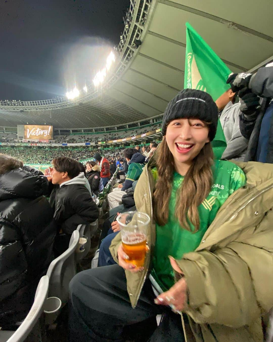 竹内ほのかのインスタグラム：「もうちょっとだぜ💚💚💚💚 #東京ヴェルディ」