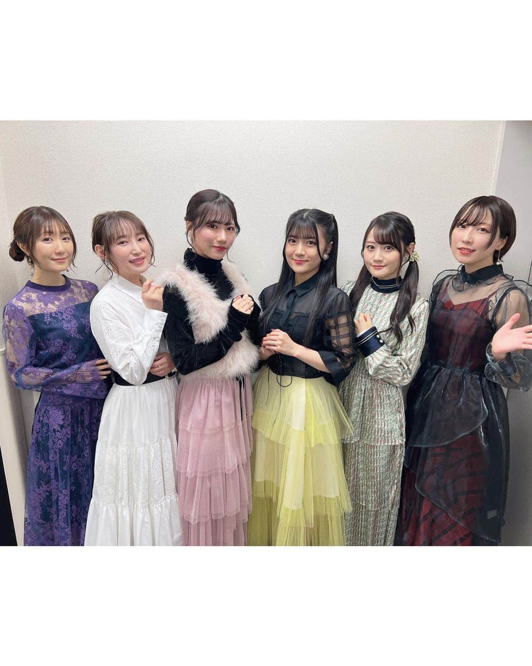 南條愛乃のインスタグラム：「【ポルプリ 舞台挨拶】 2023/11/26 ⁡ ・・・ ⁡ 劇場版が公開中の、ポールプリンセス 舞台挨拶がありました〜！ ⁡ キャストみんなでわちゃわちゃポルプリ話楽しかったです😆 （はやみんは別のお仕事でお休みでした〜けど、映像コメント嬉しかった〜💞） ⁡ ヒナノとユカリさまの過去も明かされるので、りおちゃんと〜📸 ⁡ エルダンジュメンバーで、りなちゃんと〜📸 ⁡ ポールダンスも演出も楽曲も、全部見ごたえすんごいので、ぜひ見てみてくださいね✨ ⁡ ・・・ ⁡ ヘアメイク 北川恵さん（クララシステム） 衣装 前田千佳子さん ワンピース @adelly.tokyo」