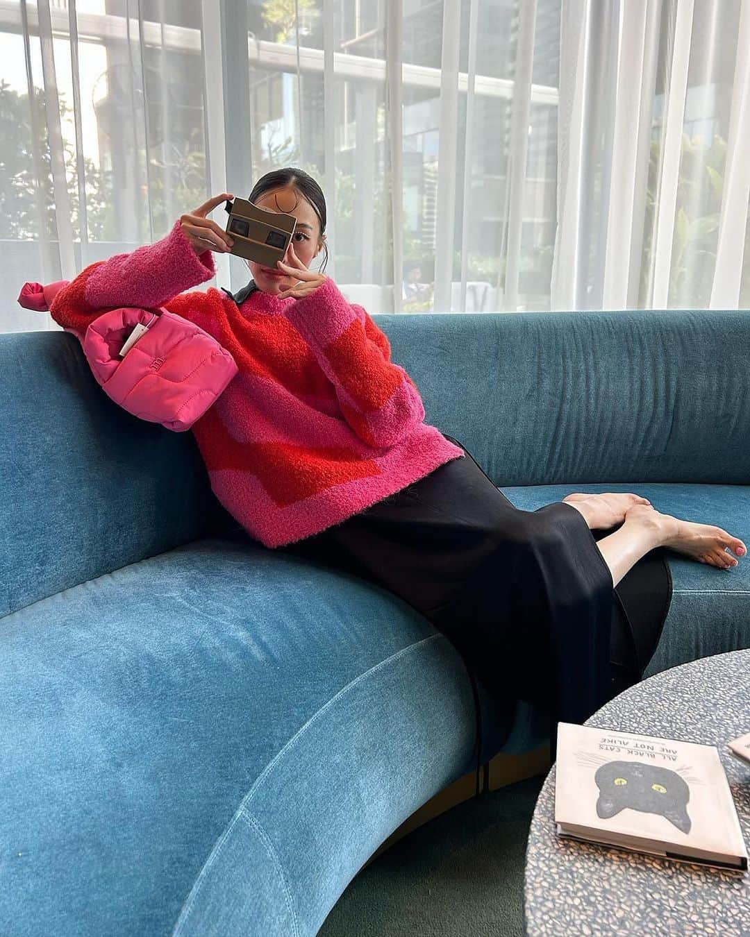 マリメッコのインスタグラム：「We’re wrapping up the first-ever Print Week with inspiring style cues from our friends. Our prints, colors, and archetype silhouettes are all about creating endlessly joy-sparking ensembles. What’s your latest Marimekko piece of positivity? 💫  Discover our colorful universe—and special treats at marimekko.com. Link in bio. #marimekko」