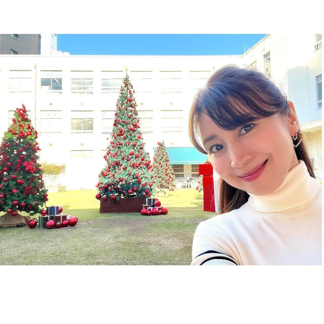 中野公美子のインスタグラム：「先日吉本東京本社に行ったら 中庭がクリスマス仕様になっていた！🎄🎁✨ 可愛いー💚❤️  大阪パフォーマンスドール(OPD) 新曲「ナツカセツナ」配信中🎶  https://lnk.to/natsukasetsuna  #大阪パフォーマンスドール #opd #opd30周年 #吉本本社 #吉本中庭 #クリスマス #クリスマスツリー #ハートピアス #お気に入り #plow」