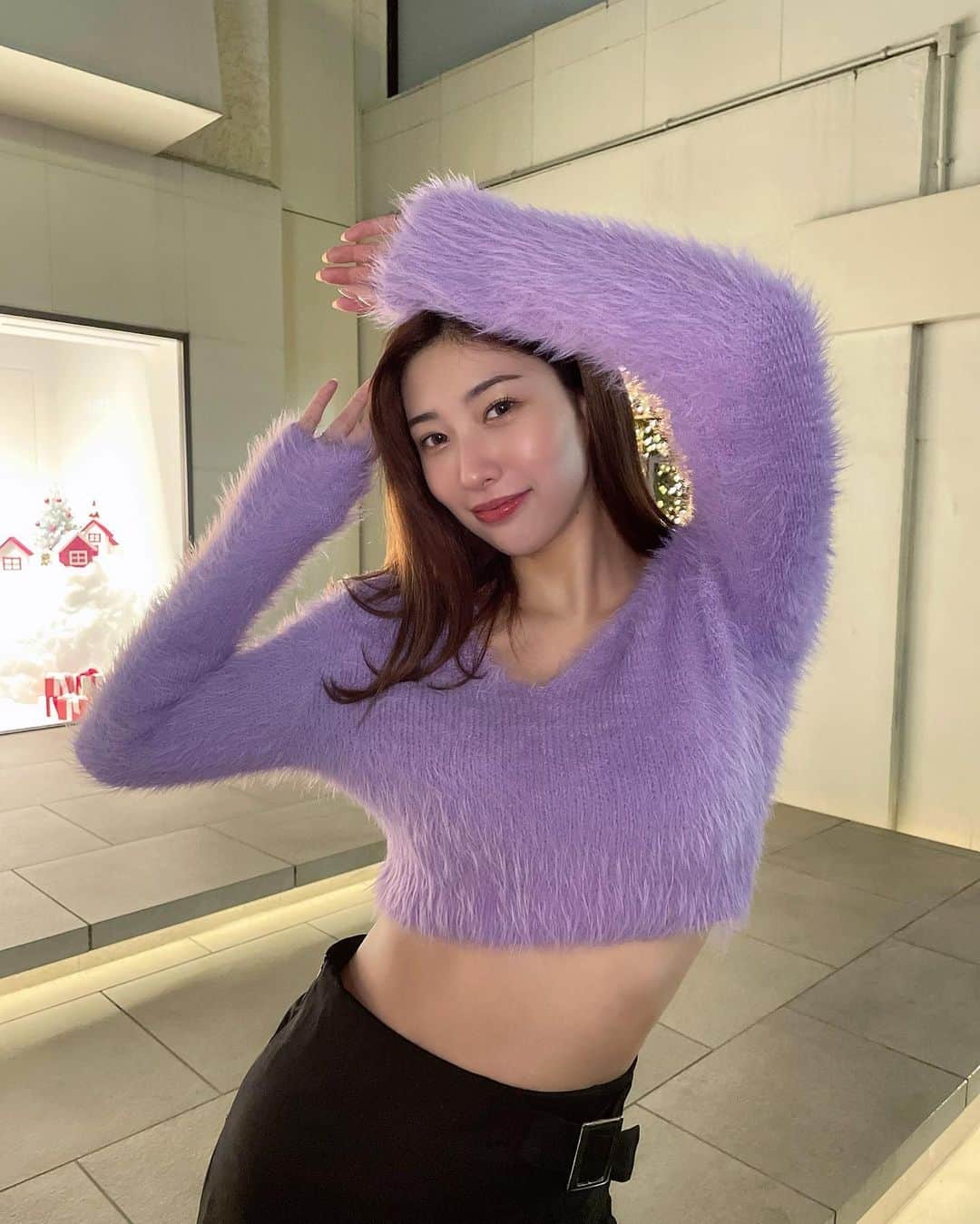 永富仁菜のインスタグラム：「🐼💜🐼💜🐼 モケモケパープルかわちい」