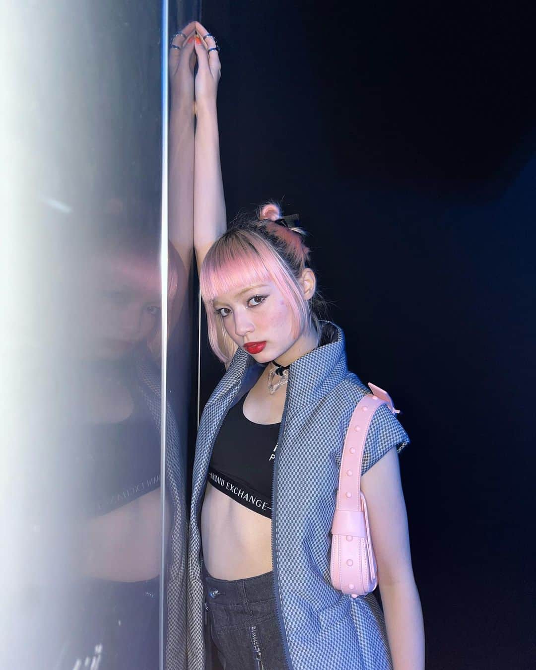 MANONのインスタグラム：「@armaniexchange @rainbowdiscoclub 🌈🪩 アルマーニを着てずっと行ってみたかったRDC初参戦😾  #armaniexchange  #rainbowdiscoclub #pr」