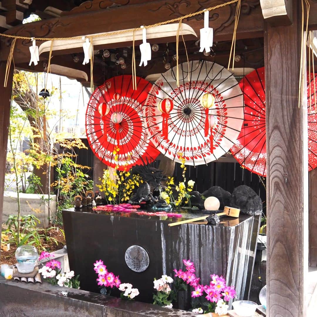 Kuboi Ayumiさんのインスタグラム写真 - (Kuboi AyumiInstagram)「花手水が美しすぎる！何度も行きたくなる法輪寺  娘と一緒に都内有数の花手水スポットである法輪寺に行ってきました。 毎月のように変わる御朱印や切り絵御朱印も人気です。  至る所に花手水があり、フォトスポットなどもあるので、ついつい写真を撮りたくなっちゃう。 手水舎にもお花が浮かべられていたり、和傘も美しくて。 本堂前にもたくさんのお花がディスプレイされていて、とても華やかです。 住職自ら花を仕入れて活けているというのには驚きました。  娘と一緒に御朱印巡りをしているので、白虎と玄武をお持ち帰り。 御朱印は文字・イラスト共に住職の手作りなんです。 本当に美しくて、ずっと眺めていたくなります。  法輪寺オリジナルの御朱印帳にはファイルタイプがあるので、切り絵御朱印を補完するのにぴったり。 ウラ表紙には、法輪寺を代表する「花手水」がプリントされています。  絵馬もかわいいので、娘と一緒にお願い事を書いて納めてきました。  おもてなしの心が感じられる本当に素敵なお寺でした。 近くには早稲田大学もあり、早稲田をお散歩するときにはぜひ立ち寄ってみてください。  【花手水拝観時間】 9～16時 毎週火曜日は花手水メンテナンス日となります。  【法輪寺 @hourinji 】 東京都新宿区西早稲田1-1-15 東京メトロ/東西線「早稲田駅」徒歩2分 03-3203-5410  ○+●+○+●+○+●+○+●+○+●+○+●+○+●  @himekagami　←　check♡  おうちごはん が楽しくなるお取り寄せグルメ や 簡単＆時短ごはん、育児情報など発信中！ 投稿が気に入ったら保存&フォローしていただけるとうれしいです。 いつもありがとうございます(^^)  ○+●+○+●+○+●+○+●+○+●+○+●+○+●  #PR #法輪寺#花手水 #hana_chouzu #goshuin #花手水めぐり #はなまっぷ #御朱印 #御朱印スタグラム #御朱印女子 #御朱印巡り #早稲田 #waseda」11月26日 22時44分 - himekagami