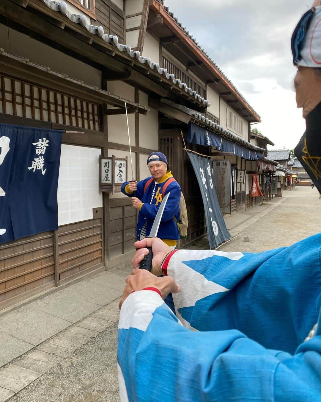 大森はじめのインスタグラム：「新選組を斬ってしまった！  #東映太秦映画村  #新選組」