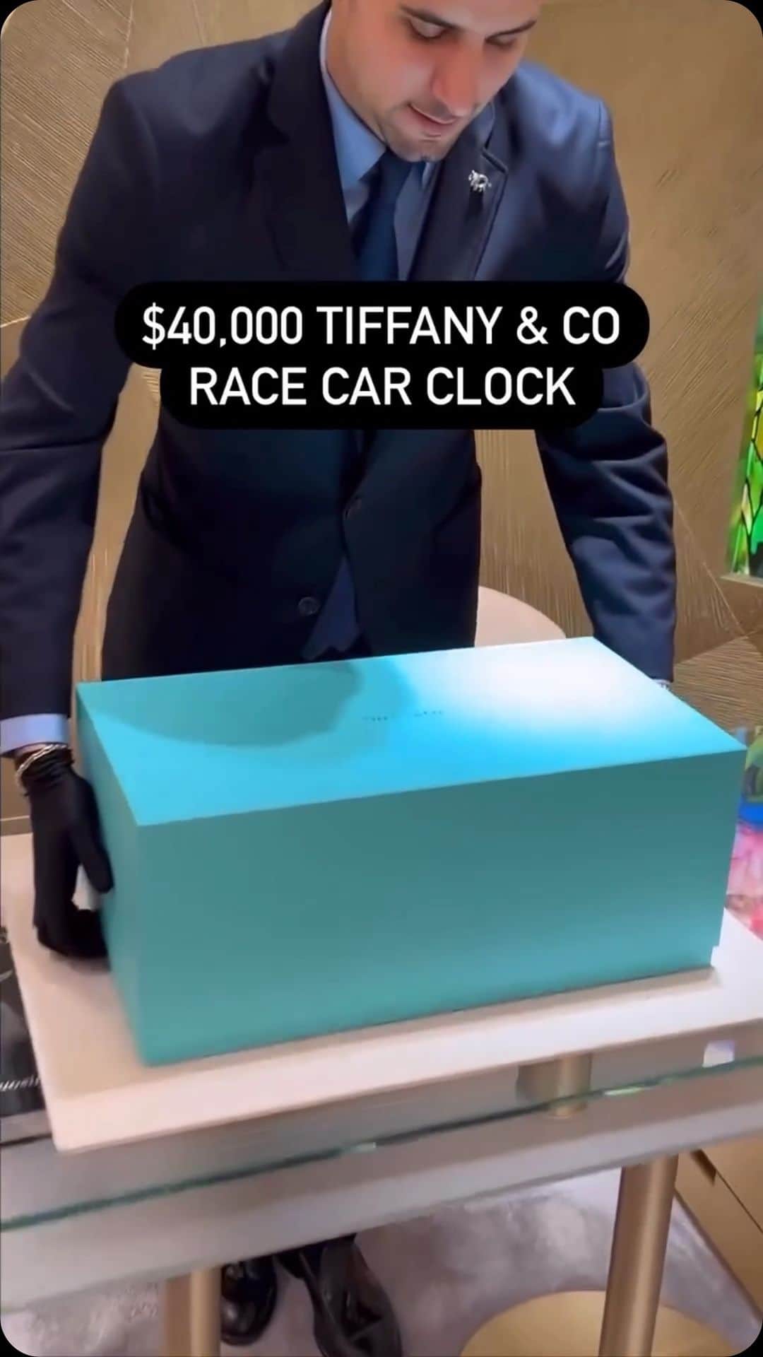 The Luxury Lifestyle Magazineのインスタグラム：「The $40,000 Tiffany & Co Race Car Clock  A tribute to the House’s heritage of expert Swiss watchcmaking and handcrafting racing trophies. 🏎️🕰️  📹 @yourjeweller  Via @ifuckinglovewatches」
