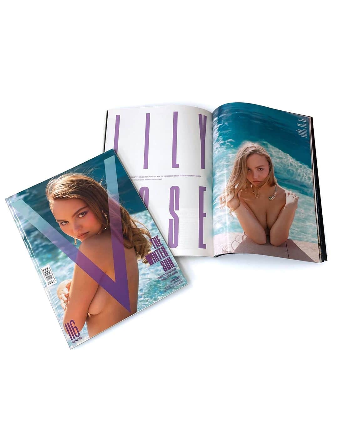 V Magazineのインスタグラム：「#CollectorsClub | Surprise! V Magazine is ringing in the holidays early as we lead up to the new year by going back into our archive to unearth limited, rare copies of some of our issues for a limited time only.  Re-Introducing: V116 starring #LilyRoseDepp   Dive back five years ago to our Winter 2018 issue starring the actress and star of this year’s highly talked about series @theidol, captured in raw, real form by friend and collaborator @lukegilford (complete with an appearance by @pamelaanderson!) Inside the pages of her cover story, the actress sits down with friend and fellow Chanel ambassador #KristenStewart, Depp, to chat about what she’s looking forward to most about hitting the two-decade mark and embracing independence and her creative ambitions.   Want to collect this piece of V history? Only one copy of V116 will be available to buy. Head to shop.vmagazine.com (link in bio) to purchase.」