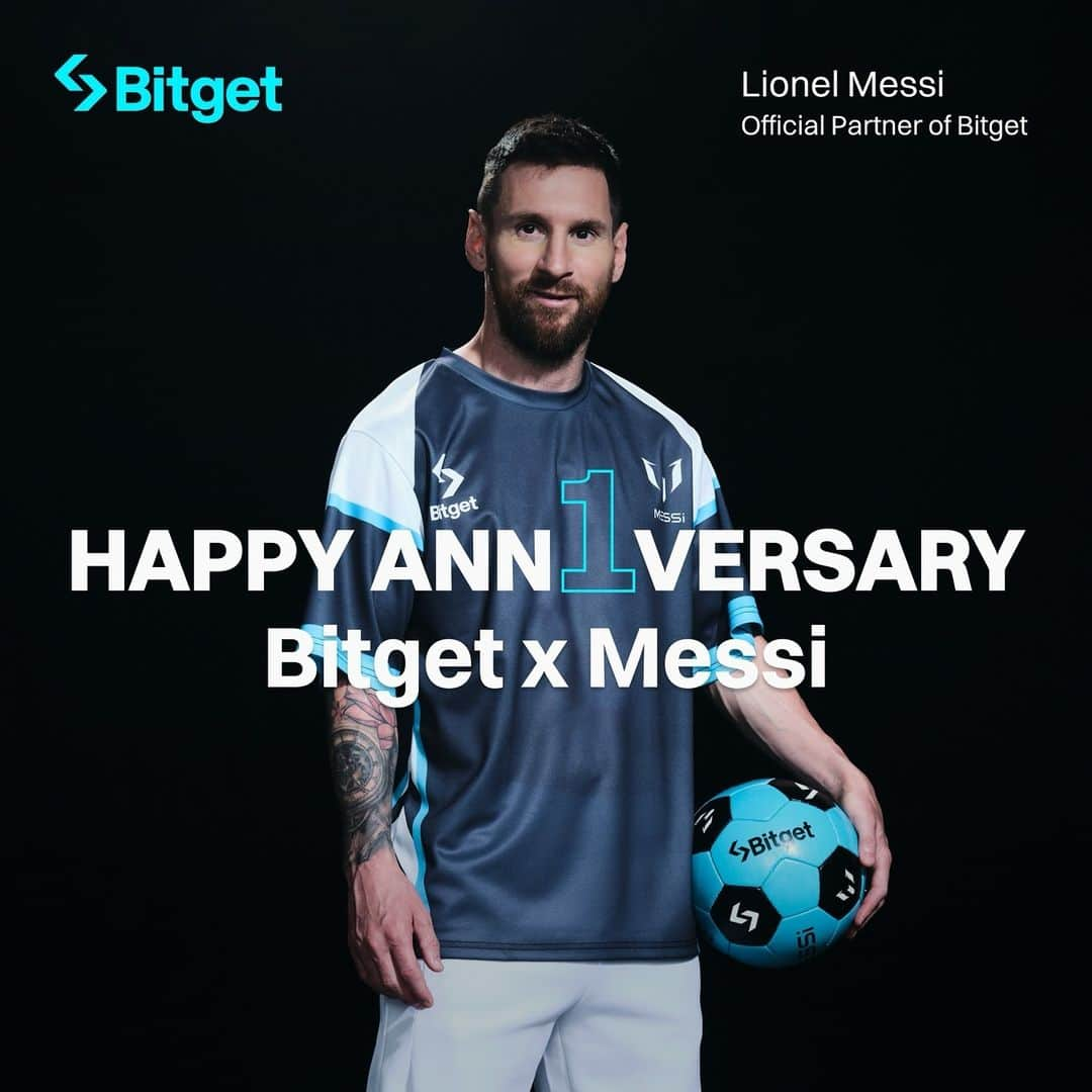 リオネル・メッシのインスタグラム：「One year ago, I partnered with #Bitget, a social crypto trading platform. I wish they can continue achieving their goals. Let us continue to look forward and make new progress in the future! #MakeItCount  Hace un año, me asocié con #Bitget, una plataforma de mercado libre de cryptos. Les deseo que puedan seguir alcanzando sus metas ¡Sigamos mirando hacia delante y logremos nuevos avances en el futuro! #MakeItCount」