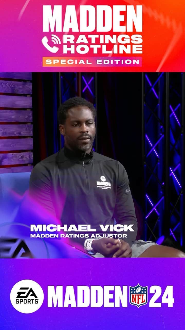 マイケル・ヴィックのインスタグラム：「Vick names his Top 3 Dual-Threat QBs and guesses the Top 5 Fastest QBs in Madden History 👑  How many can you name? 🤔  #Madden24」
