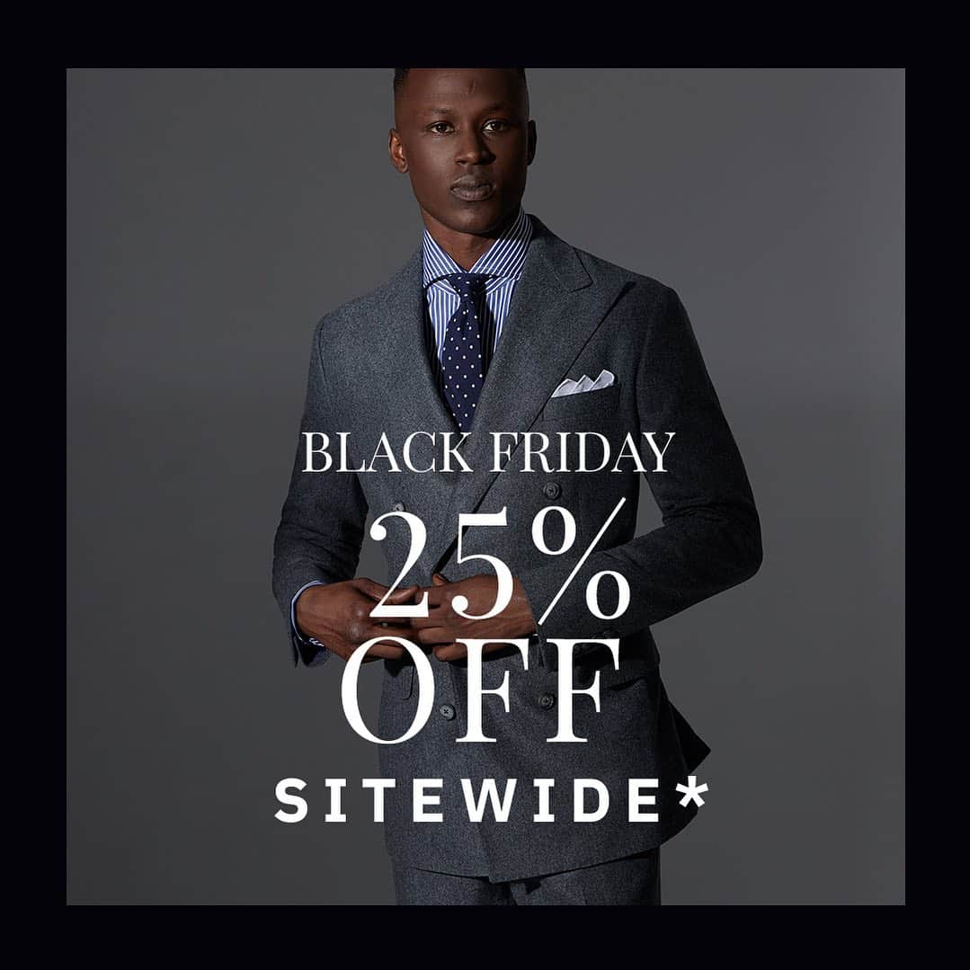 ポールスチュアートのインスタグラム：「Black Friday is here! We have 25% off sitewide and in our stores. Shop now! #blackfridayweekend」