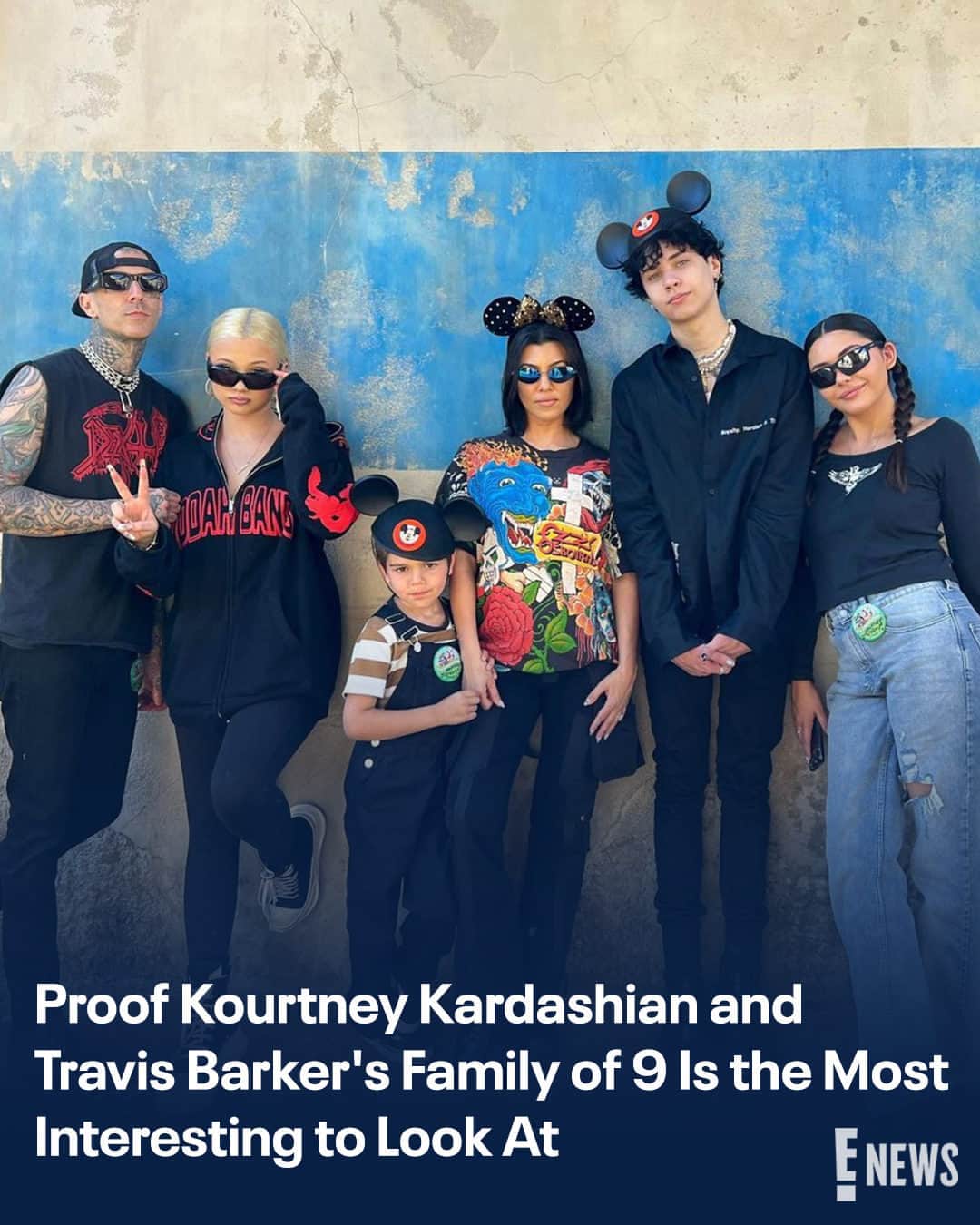 E! Onlineのインスタグラム：「With baby boy Rocky recently joining the Barker band, Kravis is ready to rock on. 🎸 Link in bio for more on life for the blended family of 9. (📷: Instagram)」