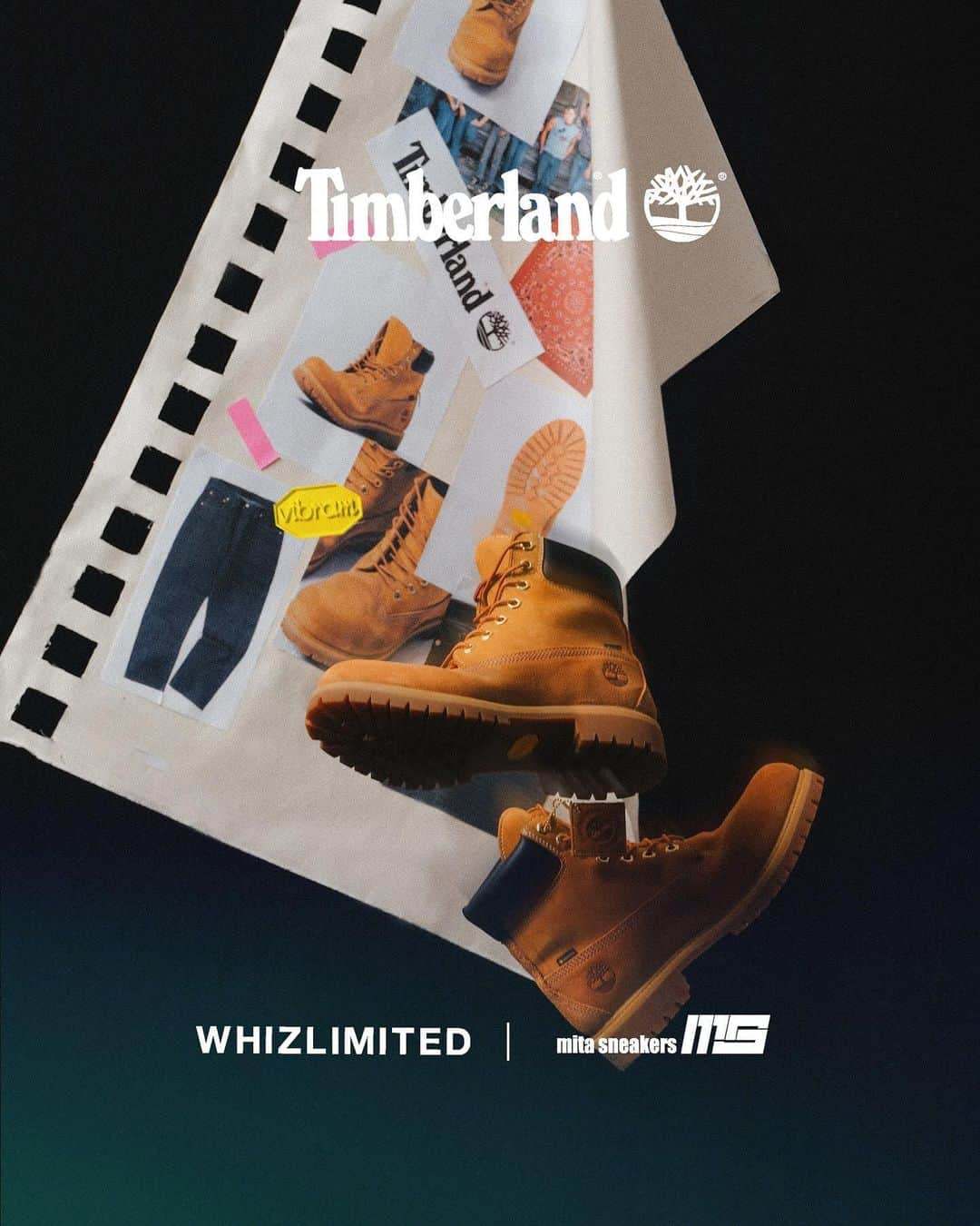 ミタスニーカーズのインスタグラム：「Timberland 6IN PREMIUM VIBRAM GTX “GORE-TEX” “WHIZLIMITED x mita sneakers”   エイジングを楽しむコラボブーツ  1973年に世界初の完全防水レザーブーツとして誕生し、通称“イエローブーツ”とも呼ばれている＜ティンバーランド＞の傑作6インチブーツ。クラシックなスタイルはそのままに、LWG（レザーワーキンググループ）認定を受けているタンナリーで生産された「BETTER LEATHER」を採用。内部には保温性の高い「PrimaLoft® Insulation」や疲れを軽減し衝撃を吸収する「ANIT-FATIGUE TECHNOLOGY™」のフットベッドの搭載など、良好な履き心地でタウンからアウトドアまで幅広く活用できる定番アイテム。本作は、＜WHIZLIMITED＞と『mita sneakers』がチームアップした三者によるコラボレーションモデル。上質なスウェードとヌバックのコンビアッパーに足元をドライで快適に保つ防水透湿素材「GORE-TEX®」、グリップ力と耐久性に優れる「Vibram®」のラバーラグアウトソールを搭載して機能面をアップグレード。エンジニアブーツのように履き込むほどに魅力的なエイジングが楽しめるようにデザインされており、両者によるこだわりのアプローチによって再構築したスペシャルな1足。  Photo - @yutto0129」