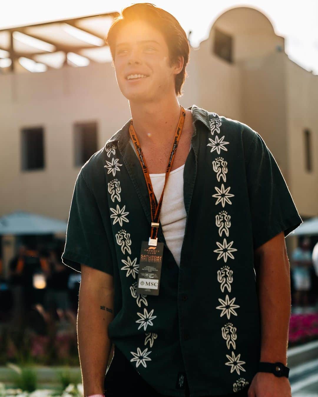 Blake Grayのインスタグラム：「enjoying my time at #AbuDhabiGP. Thanks for the invite and the incredible experience @visitabudhabi @msccruisesofficial #inAbuDhabi #MSCCruisesxF1」