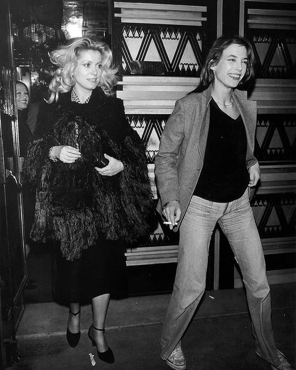 Meganのインスタグラム：「Stepping out with Catherine and Jane ❤️ . . . . #janebirkin #catherinedeneuve #girlfriends #styleicons #frenchgirls」