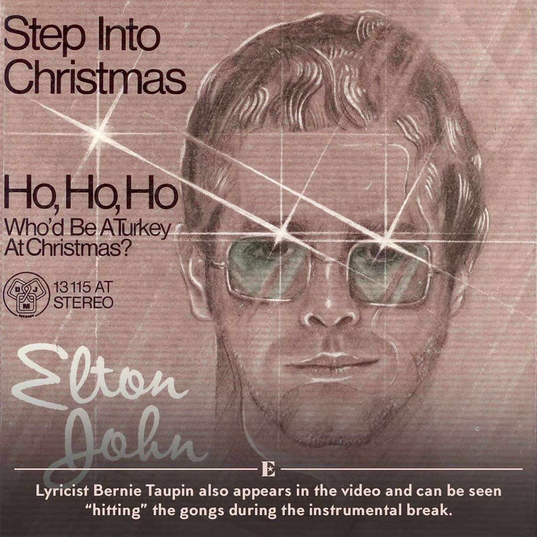 エルトン・ジョンさんのインスタグラム写真 - (エルトン・ジョンInstagram)「I can't believe this year is the 50th anniversary of 'Step Into Christmas!  Did you know that Bernie features in the music video? How about how many different versions of the artwork there were in different countries? Swipe to discover some more things you may not know...」11月27日 5時00分 - eltonjohn