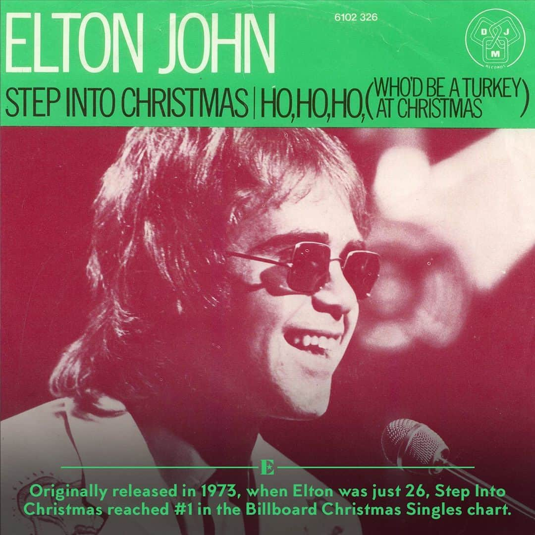 エルトン・ジョンさんのインスタグラム写真 - (エルトン・ジョンInstagram)「I can't believe this year is the 50th anniversary of 'Step Into Christmas!  Did you know that Bernie features in the music video? How about how many different versions of the artwork there were in different countries? Swipe to discover some more things you may not know...」11月27日 5時00分 - eltonjohn