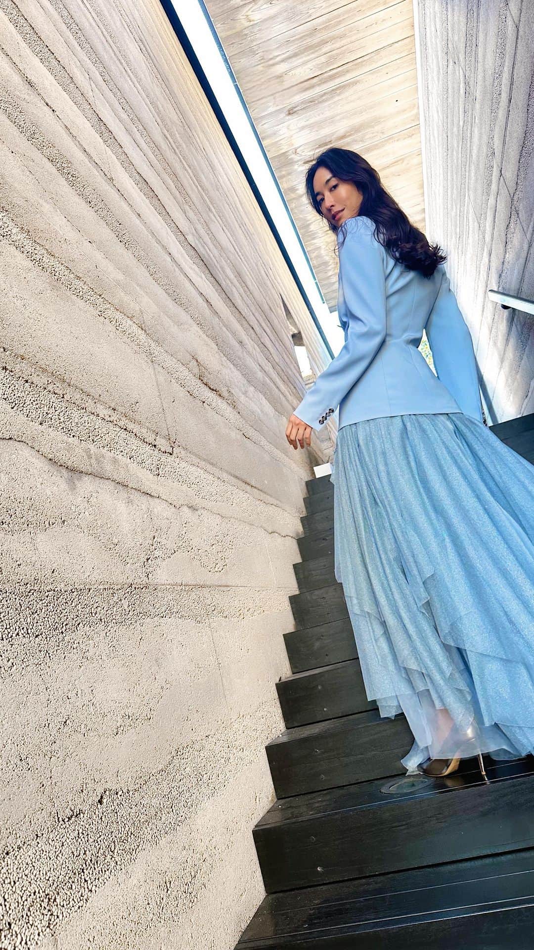 立野リカのインスタグラム：「Cinderella moment with Ralph Lauren 🩵」