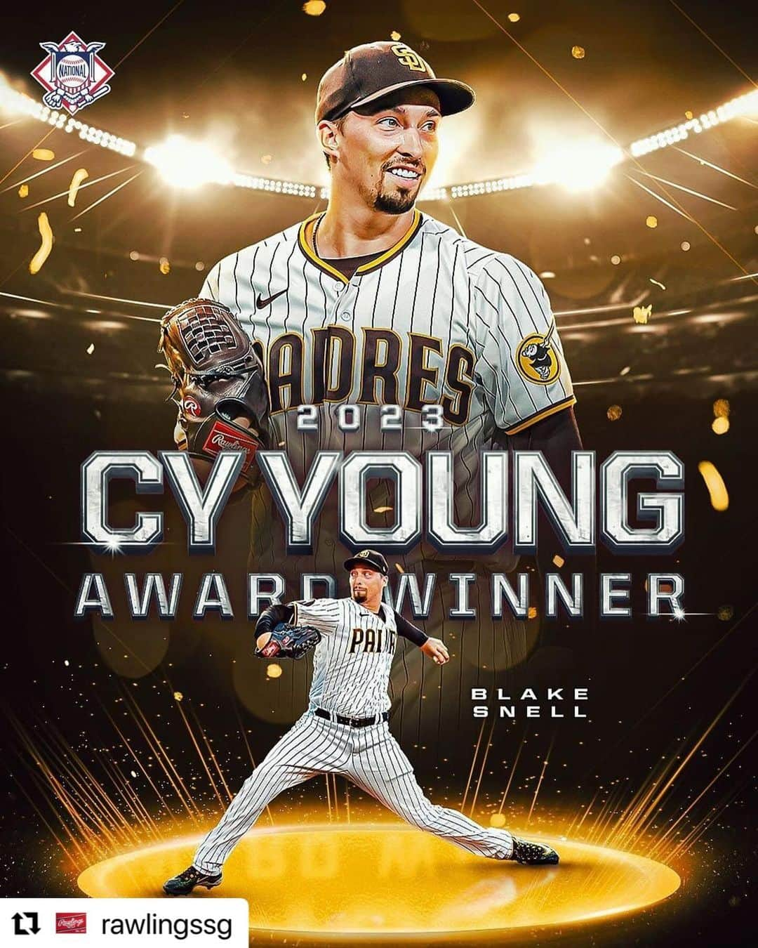 Rawlings Japanさんのインスタグラム写真 - (Rawlings JapanInstagram)「#Repost @rawlingssg with @use.repost ・・・ Two incredible seasons for @snellzilla4 & @gerritcole45! Congratulations to both on their Cy Young awards! #TeamRawlings   (Via: @mlb) #ローリングス  #グラブ #野球 #ピッチャー @rawlings_japan_llc」11月27日 7時41分 - rawlings_japan_llc