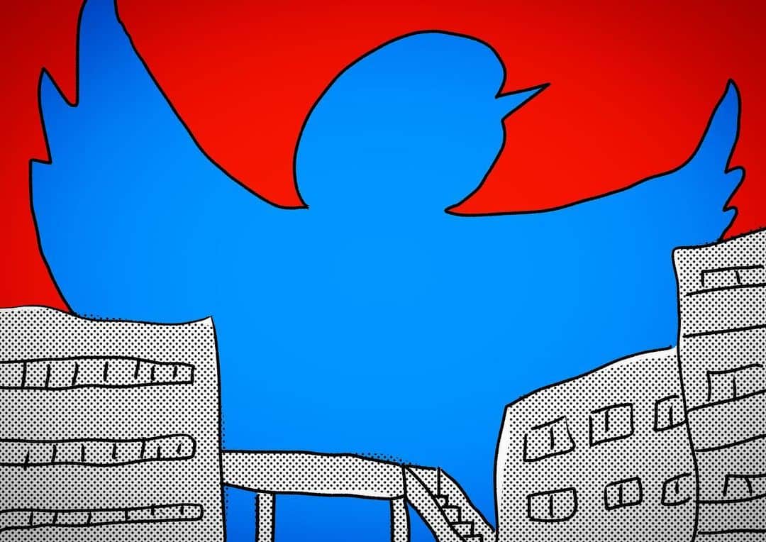 おほしんたろうのインスタグラム：「Twitterの逆襲 . . . . . #おほまんが#マンガ#漫画#インスタ漫画#イラスト#イラストレーター#イラストレーション#1コマ漫画」