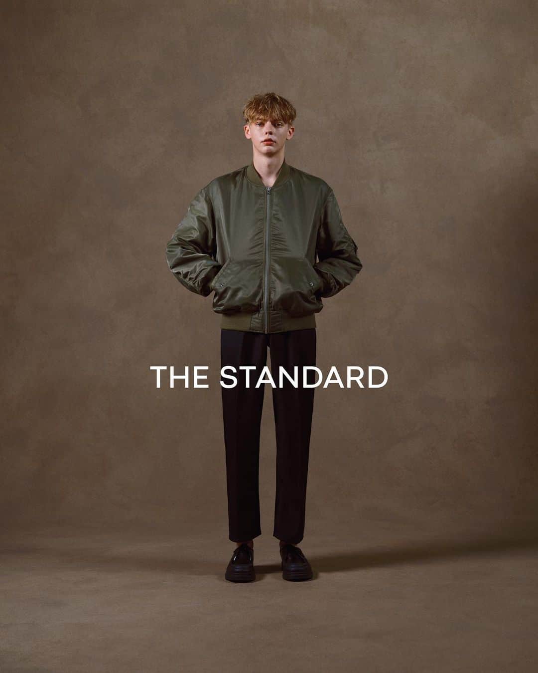 WEGOスタッフスナップのインスタグラム：「ㅤㅤㅤㅤㅤㅤㅤㅤㅤㅤㅤ ▪︎NYLON MA-1 ¥7,699(tax in) color:khaki/black size:M/L  _ #THESTANDARD #ザスタンダード」