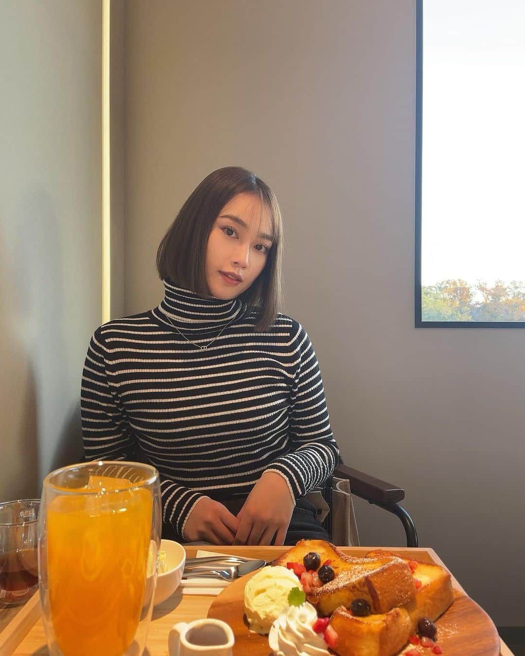 田中 レイナのインスタグラム：「#sincoffeecaferoasters 気になってたカフェ☕️🍁 美味しかったぁ☺️☺️」