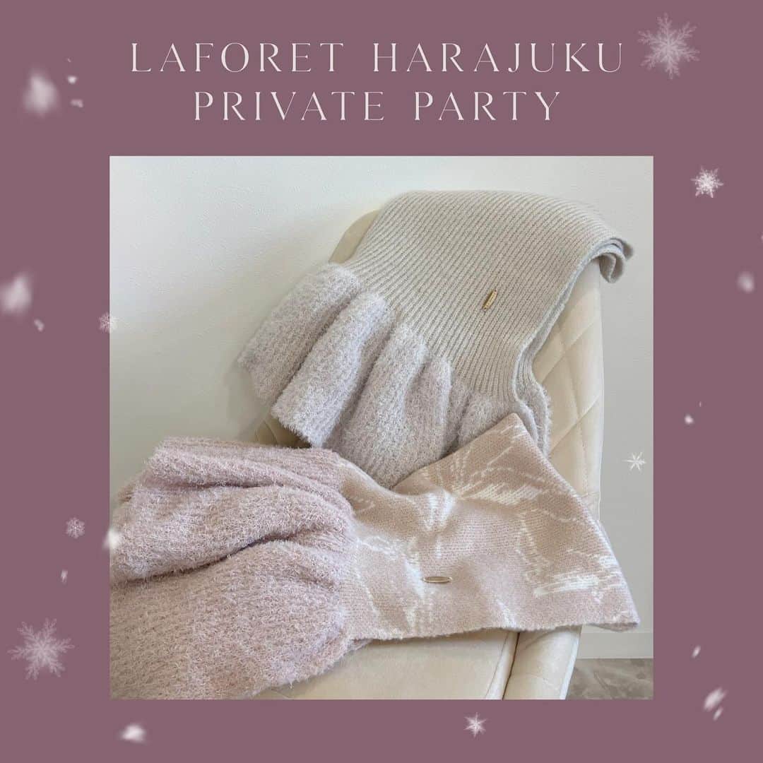 AnMILLEのインスタグラム：「Laforet harajuku private party🎄🎁 ㅤㅤㅤㅤㅤㅤㅤㅤㅤㅤㅤㅤㅤ 日時: 12月1日(金) 18:00 - 21:00 ※ 17時までは通常営業となります。 場所: ラフォーレ原宿店 ㅤㅤㅤㅤㅤㅤㅤㅤㅤㅤㅤㅤㅤ 半年に一度の招待制パーティー🎉 クリスマスムード満載な店内でお買い物を楽しんでいただけるように 当日はお得なフェアが盛りだくさんです！！ ㅤㅤㅤㅤㅤㅤㅤㅤㅤㅤㅤㅤㅤ 《 ご招待 》 12/1 18:00〜21:00の間は完全招待制となりますので、 ご来店をご希望の方は下記のアドレス、 またはÁn MILLE原宿店のインスタにてDMをお送りください✨  ㅤㅤㅤㅤㅤㅤㅤㅤㅤㅤㅤㅤㅤ💌 : anmille.harajuku@gmail.com 📲: @anmille.harajuku  ㅤㅤㅤㅤㅤㅤㅤㅤㅤㅤㅤㅤㅤ ＿＿＿＿＿＿ ㅤㅤㅤㅤㅤㅤㅤㅤㅤㅤㅤㅤㅤ 【 NOVELTY FAIR 】 12/1 - 原宿店にて開催！！ (現在天王寺ミオ店でも開催中) ㅤㅤㅤㅤㅤㅤㅤㅤㅤㅤㅤㅤㅤ ¥13,000以上お買い上げで、 オリジナルブランケットをプレゼントいたします💕 ㅤㅤㅤㅤㅤㅤㅤㅤㅤㅤㅤㅤㅤ ※無くなり次第終了となります。 ㅤㅤㅤㅤㅤㅤㅤㅤㅤㅤㅤㅤㅤ ＿＿＿＿＿＿＿ ㅤㅤㅤㅤㅤㅤㅤㅤㅤㅤㅤㅤㅤ #アンミール #anmille」