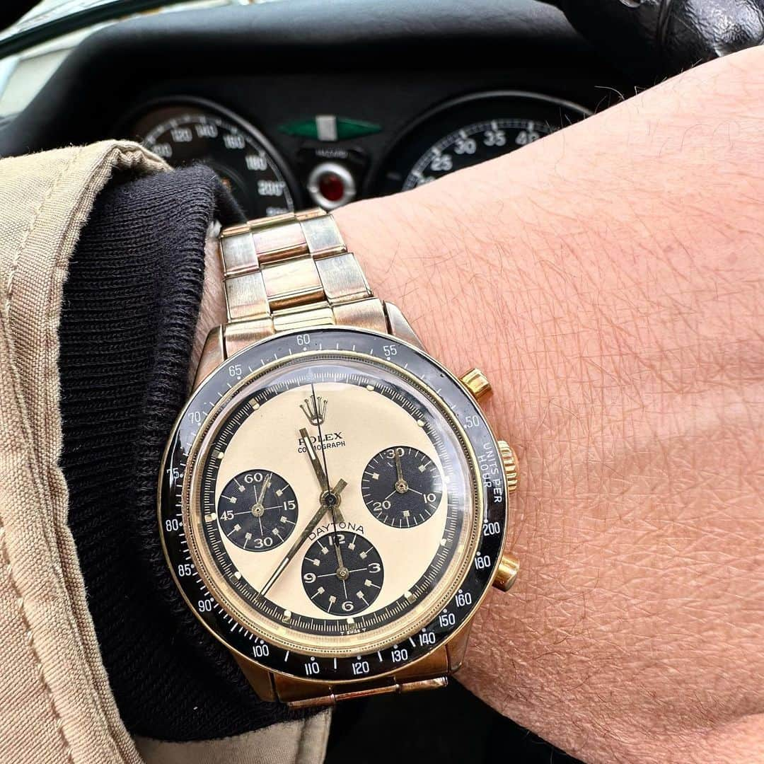 滝沢伸介のインスタグラム：「ROLEX REF.6241  DAYTONA 18K CIRCA 1966. 2002年に購入、当時の購入価格 US$30.000 それでも当時は高い買い物だなと思ったな、、。 #rolexdaytona  #6241pn」