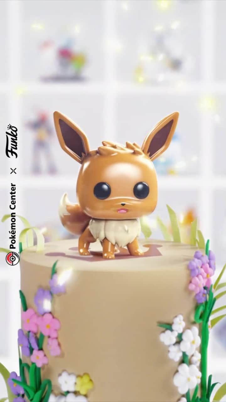 Pokémonのインスタグラム：「Eevee’s arrived! 🌟  Featuring a luminous pearlescent finish and a Pokémon Center exclusive sticker, the new limited edition Pokémon Center x Funko Pop! Pearlescent Eevee gleams!  Shop exclusively at Pokémon Center, link in bio.」