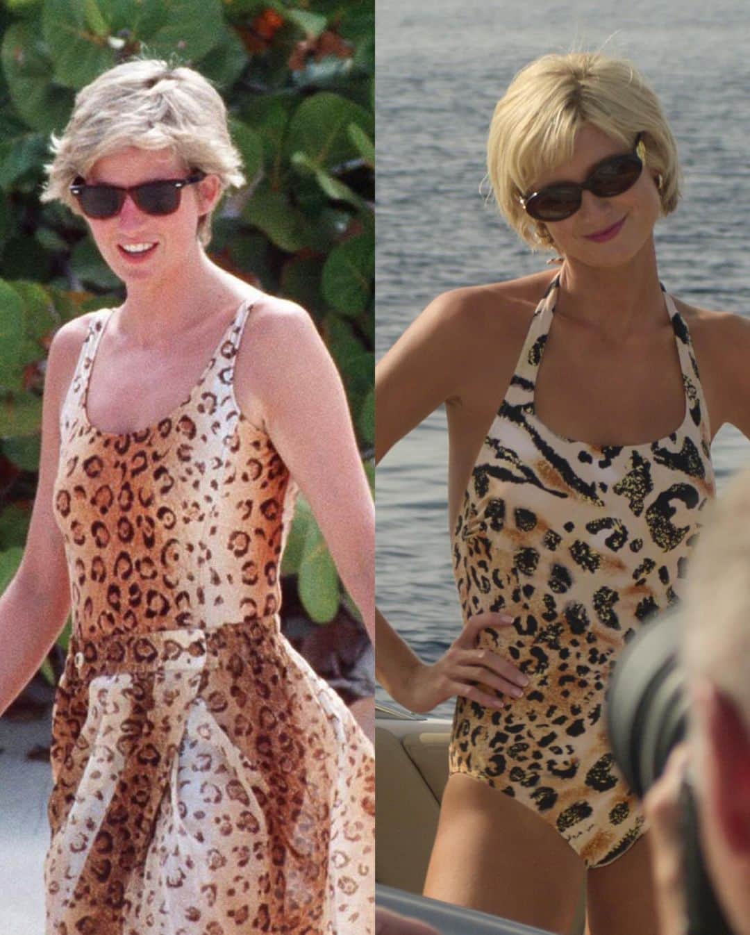 Blonde Saladさんのインスタグラム写真 - (Blonde SaladInstagram)「From the iconic leopard-print swimsuit to the timeless Ralph Lauren pink shirt, along with sheath dresses and loafers. Let's take a look at the latest season of "The Crown" and how fashion served as a vital communication tool for Lady Diana.   The costume designers of this successful tv series, Amy and Sidonie Roberts, literally tailored the wardrobe of the most beloved Princess of all time onto the talented Elizabeth Debicki. 👑  📸 Courtesy of Netflix   #TheCrown #LadyDiana #DianaSpencer #RoyalFamily #Fashion #Icon  #TheBlondeSalad」11月27日 23時51分 - theblondesalad