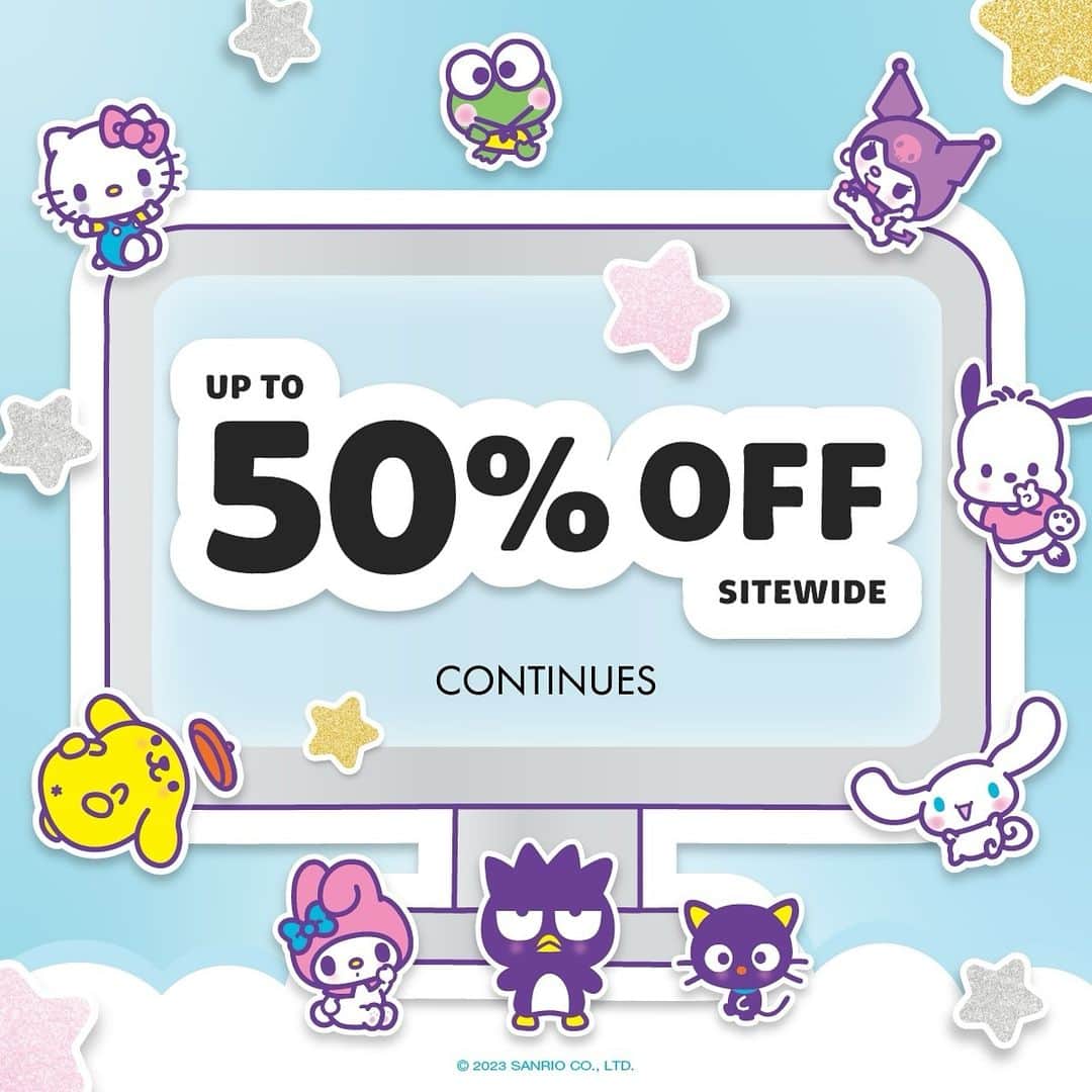 Hello Kittyのインスタグラム：「Supercute savings 🛍 Cyber Monday is here! Save up to 50% off sitewide 💻 Link in bio.」