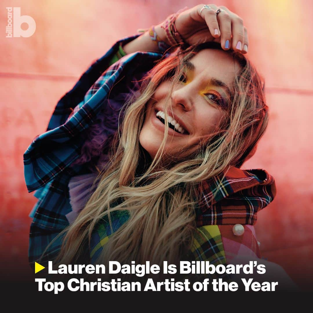 Billboardのインスタグラム：「Lauren Daigle is Billboard’s Top Christian Artist of 2023. 📈 ⁠ ⁠ She earns the title thanks to her new self-titled EP, as well as her song “You Say” is the No. 1 track of 2023 on Christian Streaming Songs.⁠ ⁠ See the full year-end @billboardcharts + details at the link in bio.」