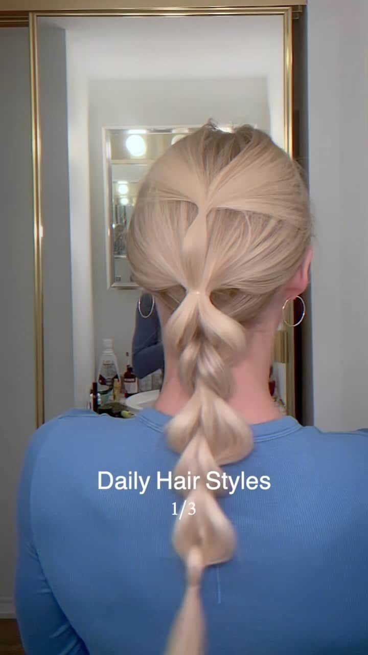 パイパー・ギレスのインスタグラム：「Sharing some cute and easy daily hair styles. 💁🏼‍♀️ 1 of 3 stay tuned for more. - - #hair #hairstyle #hairstyles #dailyhair #cutehairstyles #cutehair #styling #stylingtips」