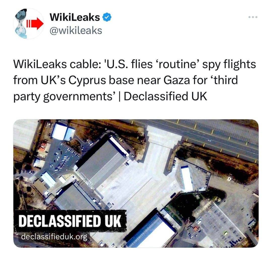 WikiLeaksのインスタグラム：「@declassifieduk #Gaza #Cyprus #US #UK」